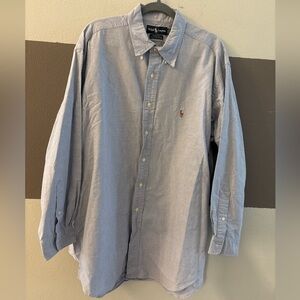 Ralph Lauren Yarmouth Oxford Men's Button Down Shirt Vintage, 17 1/2 -34 Cotton